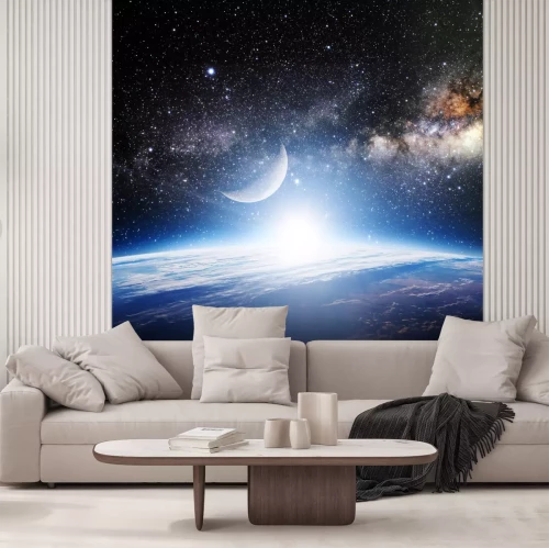 Fototapete Sterne über Erde