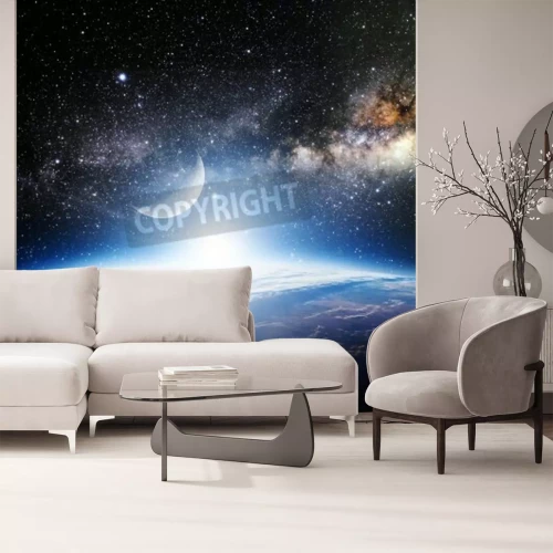 Fototapete Sterne über Erde