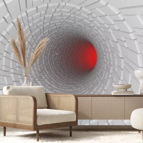 Fototapete Heller geometrischer Tunnel