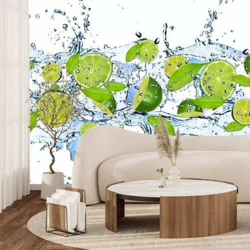 Sticker Limonen im kohlensäurehaltigen Wasser