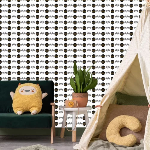 Tapete Helm und Fahnen