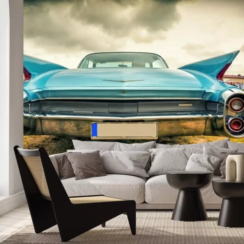 Fototapete Old american car im Vintage-Stil