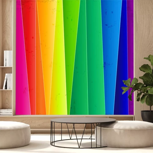 Sticker Abstrakter Regenbogenhintergrund der geneigten Linien