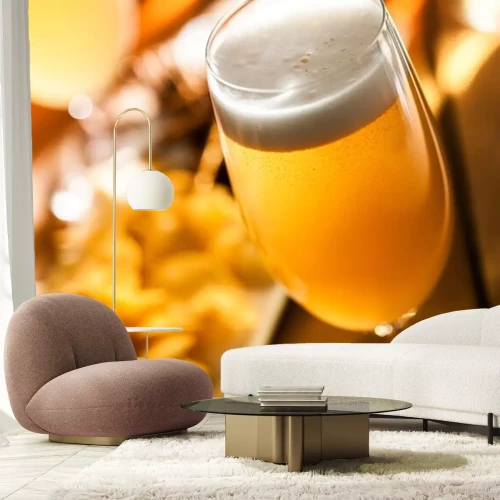 Sticker Alkoholische Getränke Bier im Kelchglas