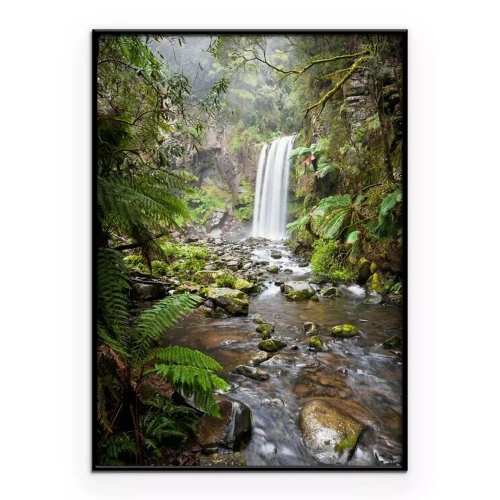 Poster Hopetoun Falls, a secluded waterfall in the Otway Ranges, Australia