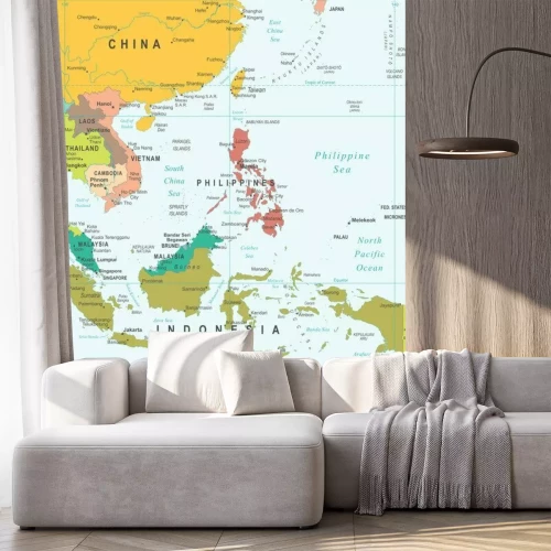 Fototapete Indonesien auf einer Karte