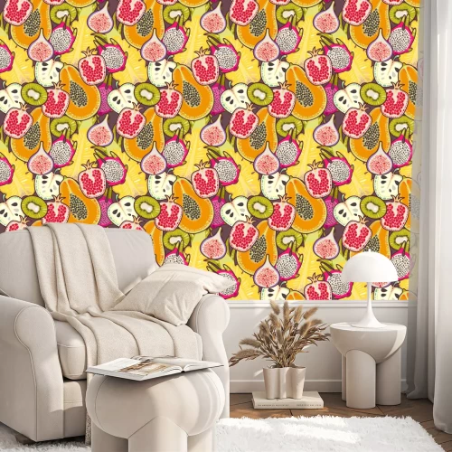 Tapete Tropische Früchte halbieren