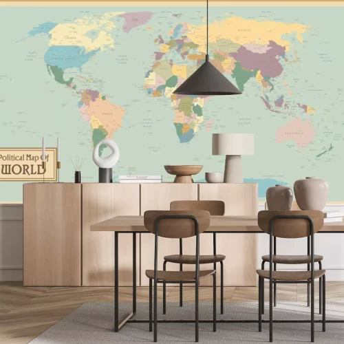 Fototapete Landkarte in Sepia