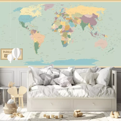 Fototapete Landkarte in Sepia