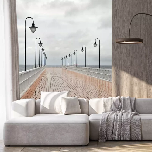 Fototapete Nasse Mole nach dem Regen