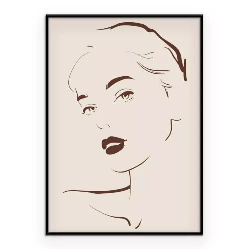 Poster Porträt einer Frau in künstlerischer Darstellung