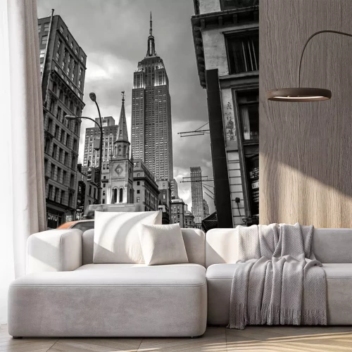 Sticker New York City Straße in den Abend