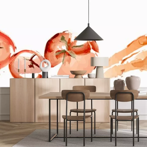 Sticker Gemüse in Aquarell gemalt subtile Illustration