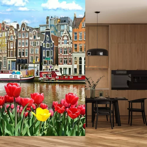 Sticker Amsterdamer Tulpen