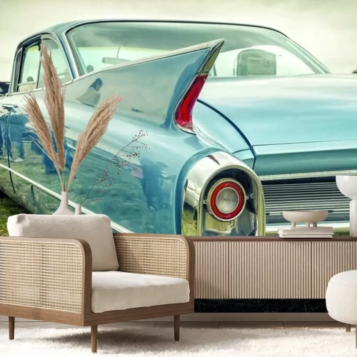 Sticker Old american car in vintage style