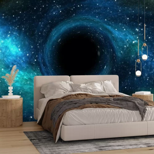 Fototapete Ein rotierendes schwarzes Loch