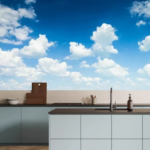 Fototapete Blauer Farbton des Himmels