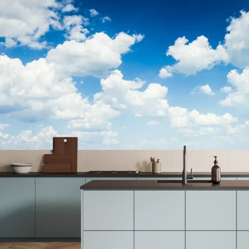 Fototapete Blauer Himmel mit Wolken Nahaufnahme