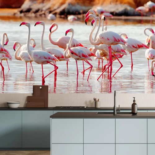 Sticker Flamingos im bogoria-see