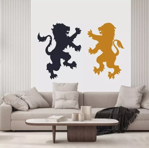 Sticker Silhouette in Gold und Graphit Grafik