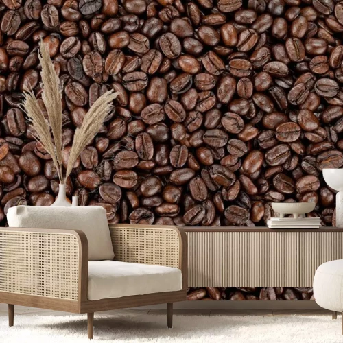 Fototapete Kilogramm Kaffeebohnen