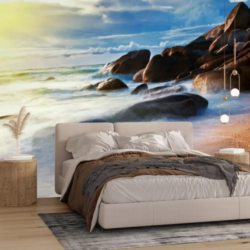 Fototapete Küste und Sonnenuntergang