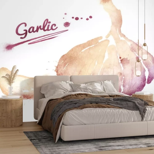 Sticker Gemüse Knoblauchknolle mit Signatur