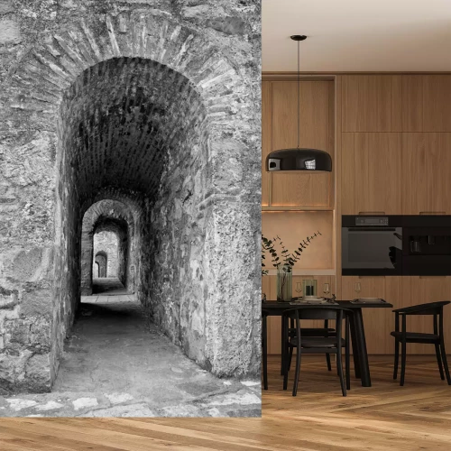 Fototapete Alter Steintunnel