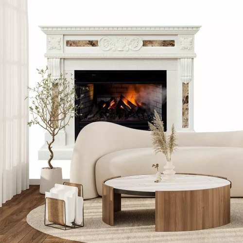 Fototapete Architektur mit weißem Kamin