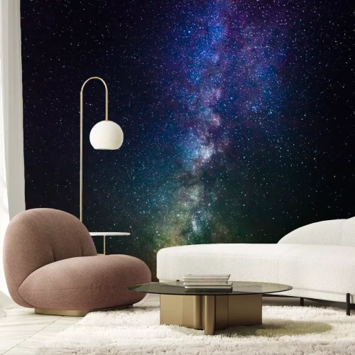 Sticker Galaxie Sternenhimmel in Violett