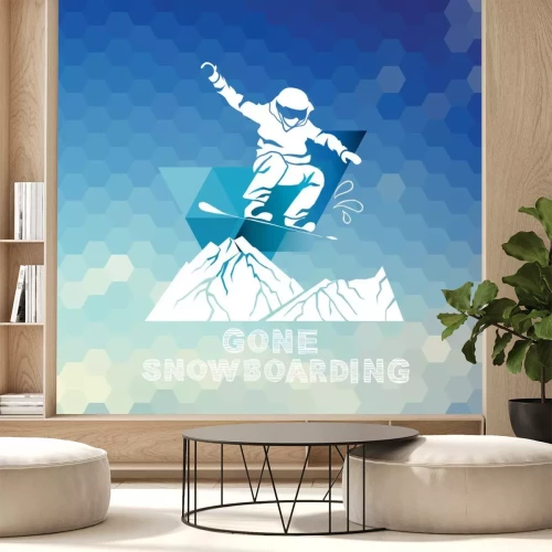 Sticker Snowboarden, Wintersport-Symbolsatz