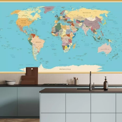 Sticker Weinleseweltkarte