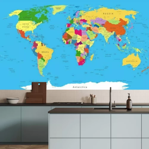 Fototapete Politische Weltkarte