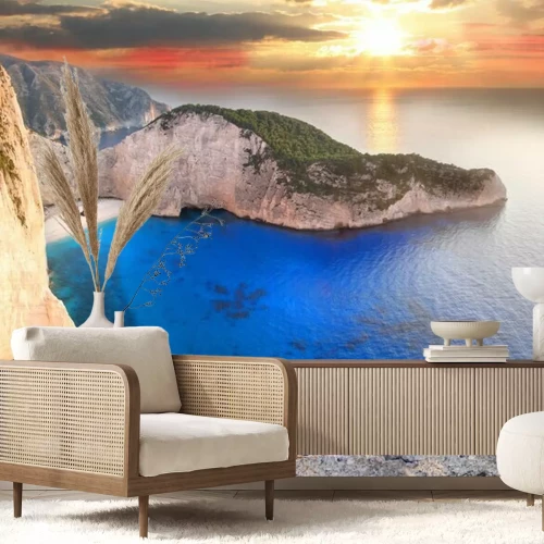 Fototapete Felsige Küste in Griechenland