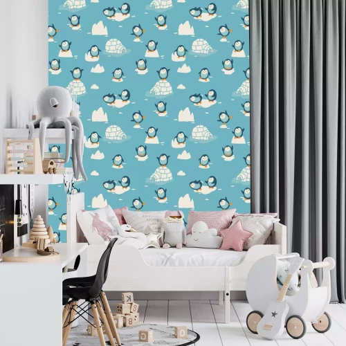 Tapete Kleine Pinguine