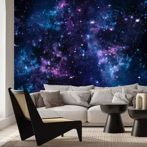 Fototapete Blau-violette Galaxie