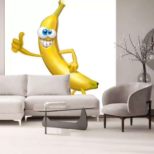 Sticker Lächelnde Banane humorvolle Grafik