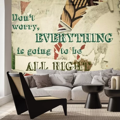 Sticker Inspirational message - Don't Worry, Everything is going to be All Right