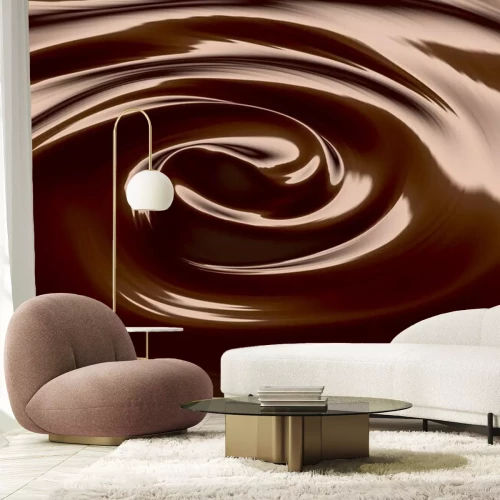 Sticker Gewellte Oberfläche von gemischter Schokolade