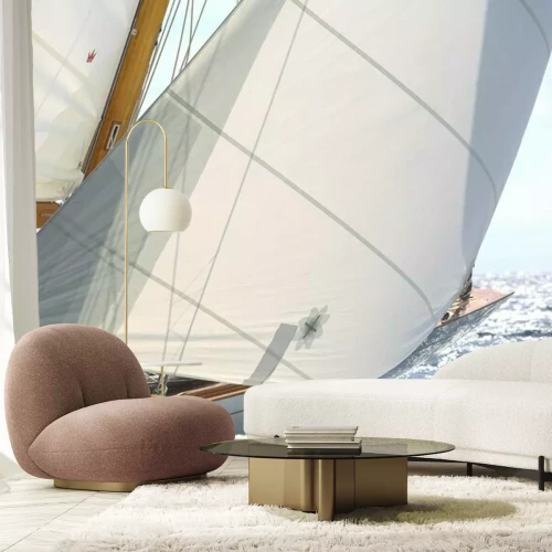 Fototapete Segelboot während des Abbiegens