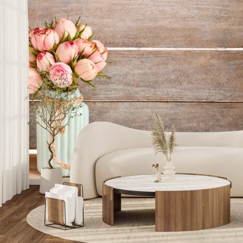 Sticker Shabby Style mit einem Blumenstrauss