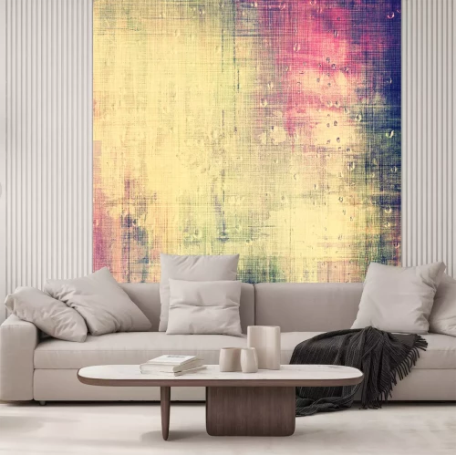 Fototapete Tropfen auf Wandtextur