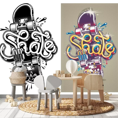 Fototapete Graffiti-Skateboard