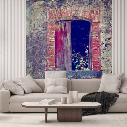 Fototapete Alte Backsteingebäude Fenster