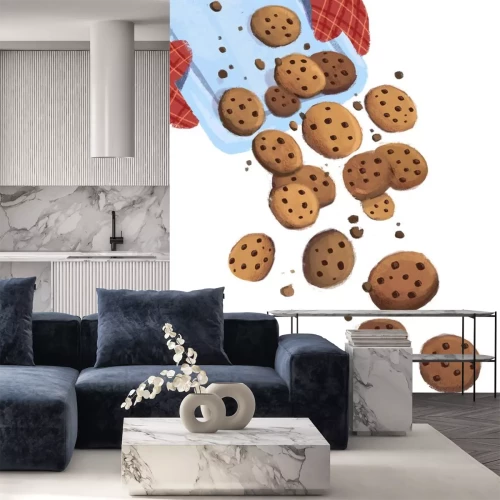 Sticker Kekse mit Schokolade nach dem Backen