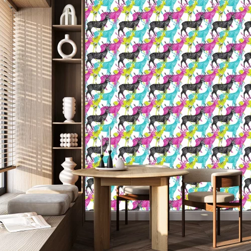 Tapete Hirsch Hand gezeichneten nahtlosen Hintergrund