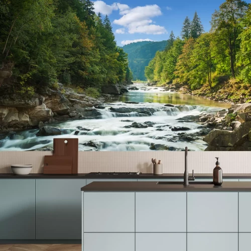 Fototapete Bergfluss