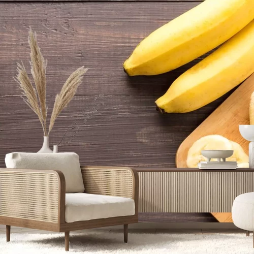 Sticker Bananen in verschiedenen Formen auf dem Tisch