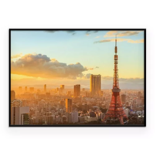 Poster Panoramablick auf Osaka von der obersten Etage des höchsten Gebäudes