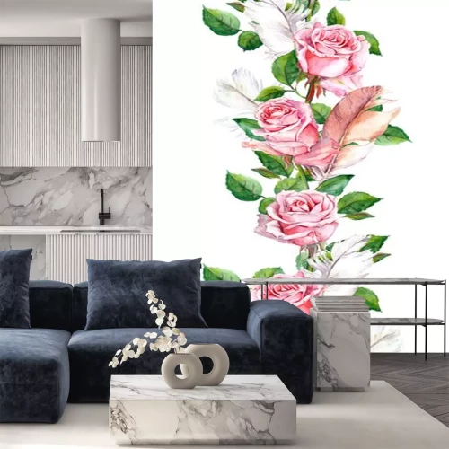 Sticker Shabby Chic-Muster mit Rosen